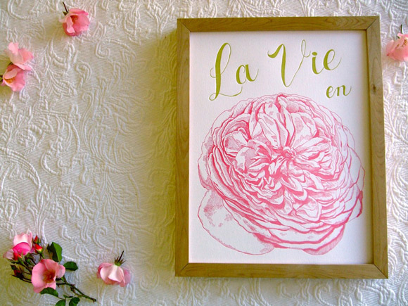 la-vie-en-rose-letterpress-art-print-sycamore-street-press