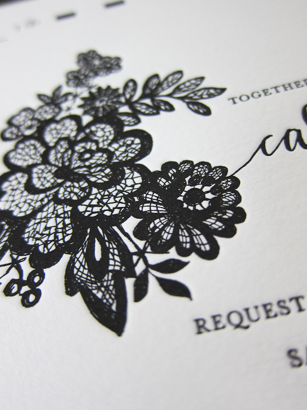 classic letterpress wedding invitations