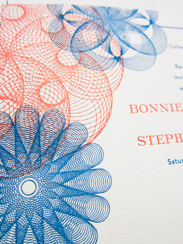 bella figura letterpress wedding invitation