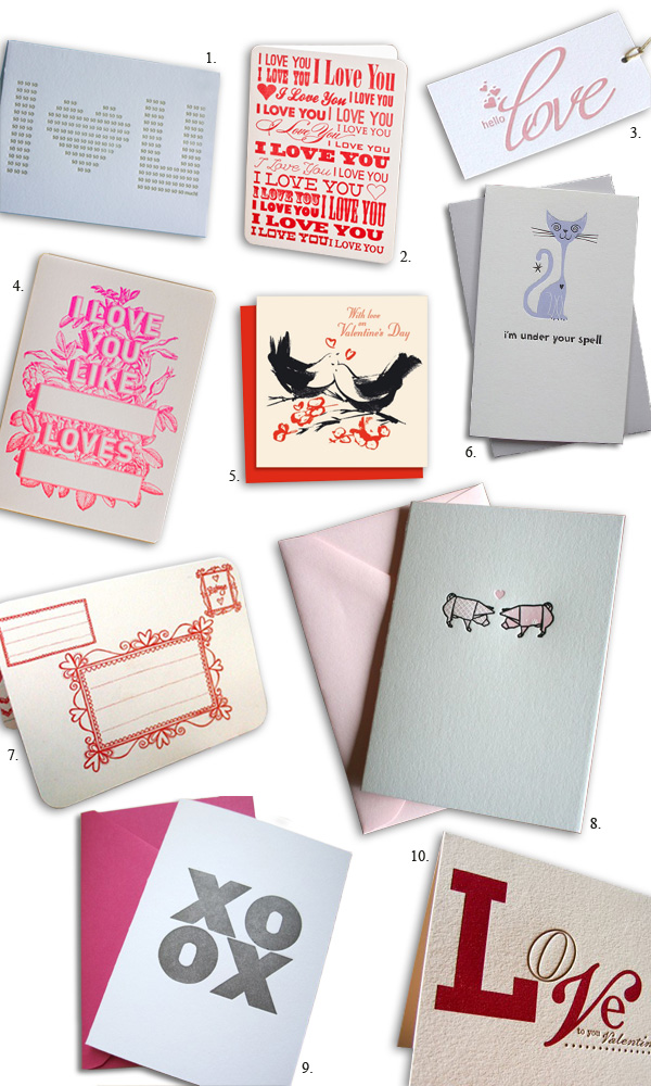 letterpress cards valentine's day