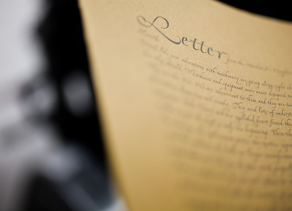 Harold Kyle turned this letter from his mentor, Paulette Myers-Rich, into abroadside for the APA 