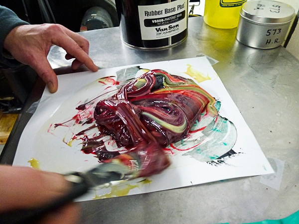 mixing ink for letterpress printing