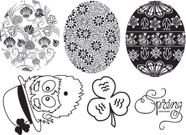 A free springtime vector set from Boxcar Press