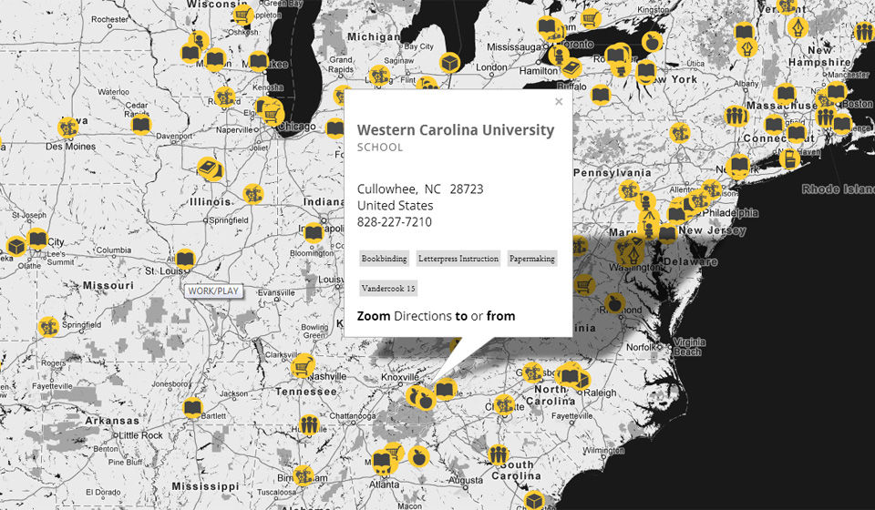 Letterpress Commons Map
