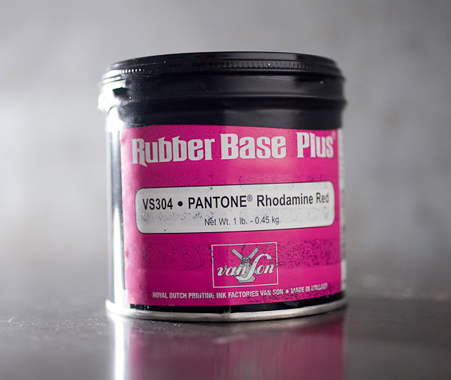 Letterpress Ink, rubberbased Pantone Rhodamine Red