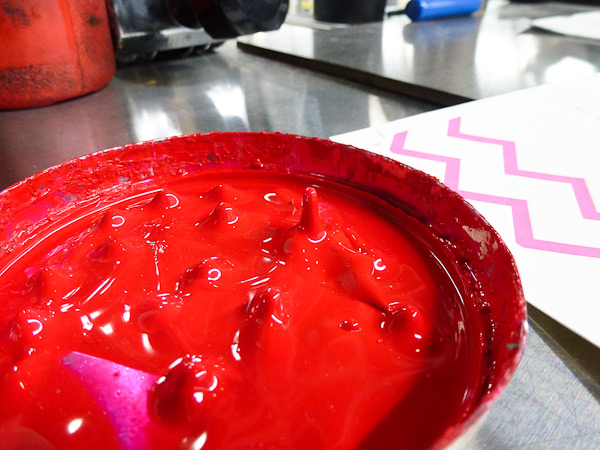 letterpress ink mixing