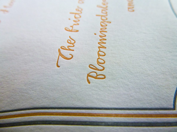 apricot ink letterpress printed at Boxcar Press