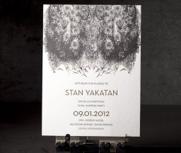 Gold Letterpress Invitations
