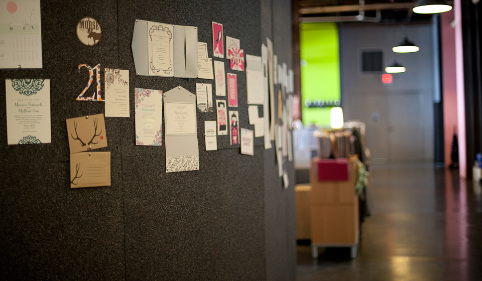 image of letterpress products wall