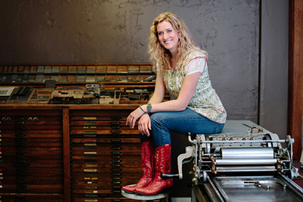 Amy Dolan of Noteworthy Paper shared her story about her venture from hobby printer to career printer Boxcar Press spoke with a group of inspiring printers to find out how they made the transition from hobby to career when it comes to letterpress printing