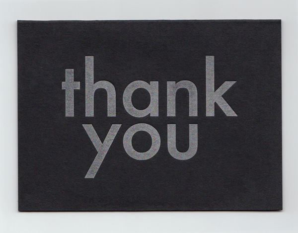 Letterpress thank you notes by Two Crow Press Two Crow Press is a letterpress print shop based in Kansas