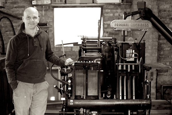 Letterpress Printer Mark Moroney of Thomas & Brown
