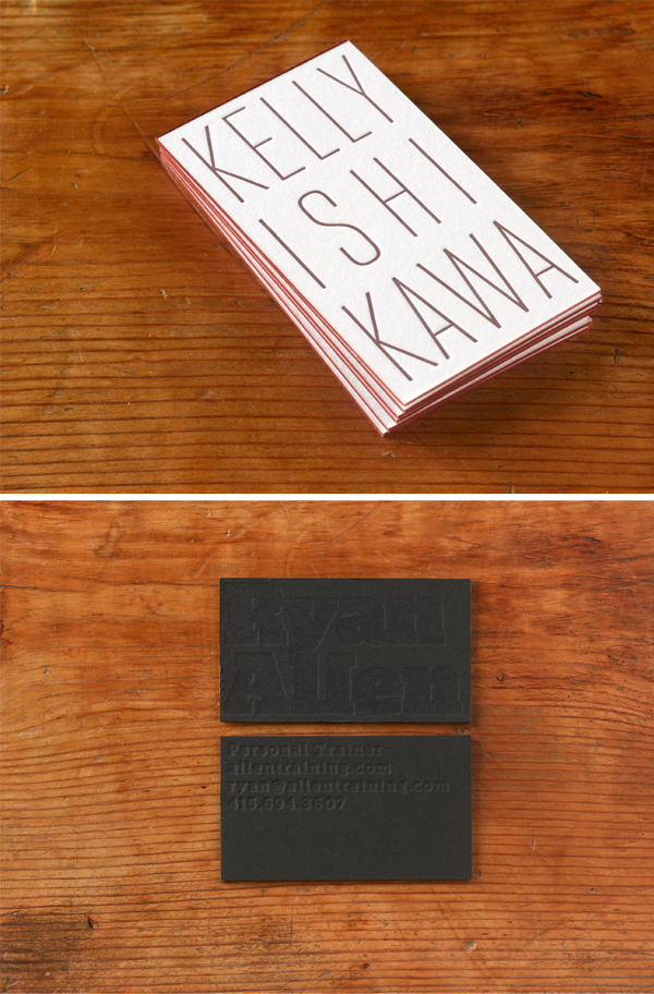 Letterpress business cards printed by The Aesthetic Union The Aesthetic Union is a letterpress print shop based in San Francisco